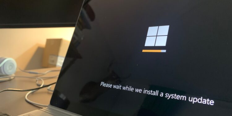Microsoft Windows update screen
